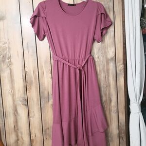 Flowy purple midi dress. XL